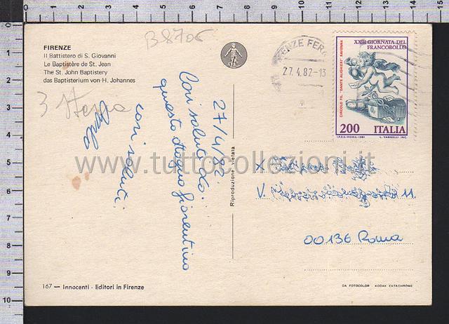 Collezionismo di storia postale buste viaggiate affrancatura tariffe postali degli anni 1980-89